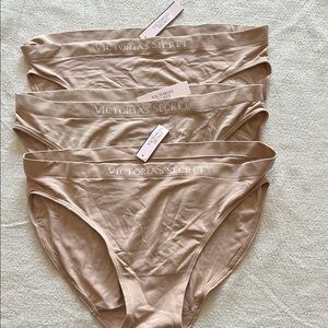 Victoria's Secret Women's Tan High-Leg Bikinis- Pack of 3 NWT